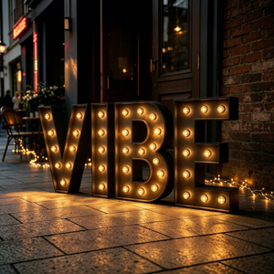 Grandi Lettere Luminose 3D Personalizzate 80-120cm per Matrimoni, Inaugurazioni ed Eventi all'Aperto - Product Image 5
