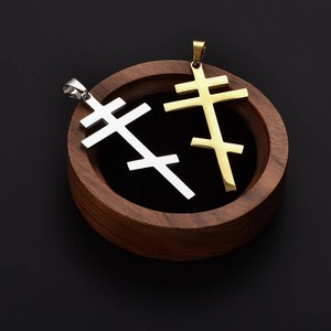 Pendentif Croix Catholique Vintage en Acier Inoxydable, Amulette Chrétienne Tendance, Collier Charme Bijou pour Hommes et Femmes - Product Image 5