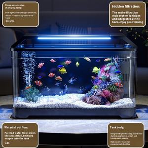 Slim Compact Automatisch <span class=keywords><strong>Aquarium</strong></span> Met Verwarming Moderne 220V Plastic Achterfilter Voor Vissen <span class=keywords><strong>Home</strong></span> Decor <span class=keywords><strong>In</strong></span> De Woonkamer - Product Image 2