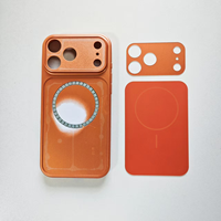 Coque de téléphone magnétique givrée couleur originale avec protection intégrale d'objectif d'appareil photo pour iPhone 17 Pro Max Air 16 15