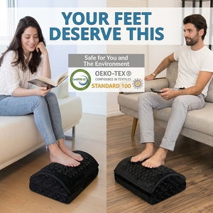 Adjustable Height Foot Acupressure <strong>Stool</strong> Desk/Office/Gaming Chairs Hotel Use-<strong>Ergonomic</strong> <strong>Back</strong> Support Hip <strong>Pain</strong> Relief (Black) - Product Image 6