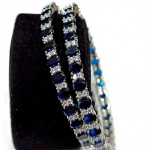 Designer Beautiful Silver Finish AD Stone Look Two <b>Set</b> Of <b>Bangles</b> for Women Wedding Party Wear For Girls - Product Image 2