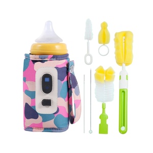 Juego de cepillos limpiadores de biberones con rotación de 360 grados, juego de regalo para calentar biberones para bebés - Product Image 4