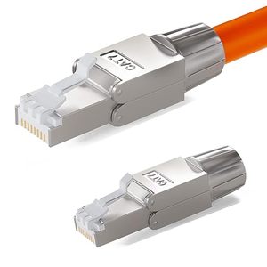 CAT7 RJ45 LAN connettore 10 <span class=keywords><strong>Gbit</strong></span>/<span class=keywords><strong>s</strong></span> Ethernet AWG 22-24 completamente schermato STP 50μ placcato in oro contatti parti Telecom per cavo di rete - Product Image 1