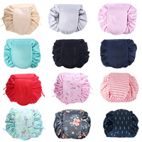 Sacs de maquillage magiques imperméables à cordon, grandes pochettes de rangement cosmétiques portables pour femmes, idéales pour les voyages quotidiens, vente en gros