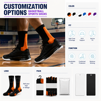Chaussettes de sport montantes OEM pour le basketball, idéales pour les programmes de terrain et les fournisseurs d'équipes, avec emballage personnalisé