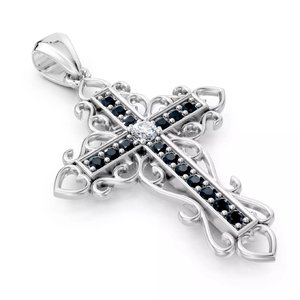 Colgante de Lujo Unisex de Plata de Ley 925 con Baño de Oro y Rodio, Diamante Cultivado en Laboratorio, Moissanita AAA, Estilo Hip Hop, Moda - Product Image 2