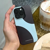 Coque rigide pour iPhone 14/13/12/11/XR, en polycarbonate, antichoc, design givré, style Ins