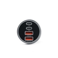 Chargeur de voiture multi-ports HNT 90W 2A+2C PD&QC à charge rapide, allume-cigare universel pour iPhone et téléphone portable