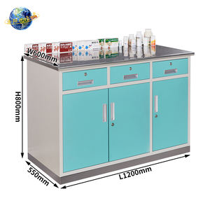 Moderno Armadietto Medico dal Design Semplice con Tre Cassetti per Clinica Odontoiatrica, Scrivania Smaltimento Rifiuti in Acciaio/Metallo per Cliniche Dentali - Product Image 5