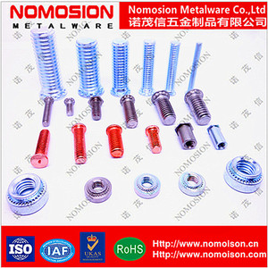 Vis à riveter FHS en acier inoxydable Nomosion M3.5x8 à tête moletée et capuchon à bride pour assemblage métallique - Product Image 4