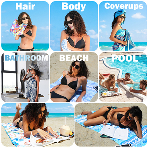 Custom Size Highly Absorbent Travel Portable Double Face Suede <b>Beach</b> <b>Towel</b> High Definition Print Sand Free Thin <b>Towel</b> - Product Image 4