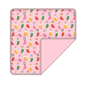 Couverture double face en bambou douce pour bébé, motif chat de Noël et houx, idéale comme <span class=keywords><strong>cadeau</strong></span> ou pour emmailloter ou envelopper bébé dans la poussette - Product Image 3