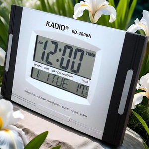 Horloge murale numérique Kadio KD-3809N, grand écran, calendrier perpétuel, alimentée par piles, horloge rectangulaire pour la maison - Product Image 1