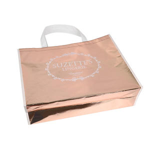 Sac fourre-tout personnalisé de taille moyenne en argent et or brillant avec logo imprimé au laser - Product Image 6