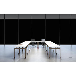 Escritorios y Estaciones de Trabajo Modernos, Modulares, Personalizados, Duraderos, de Madera, para Área Abierta, con Divisiones para Computadoras Portátiles - Product Image 3