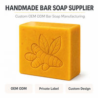 Savon Solide Artisanal au Curcuma pour le Visage et le Corps, Nettoyant, OEM ODM 100g