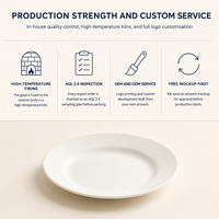 Lot de Plats Profonds en Porcelaine Blanche – Assiettes Rondes pour Pâtes de 9, 10 et 12 Pouces pour Hôtels et Restaurants – Vaisselle Personnalisable avec Logo