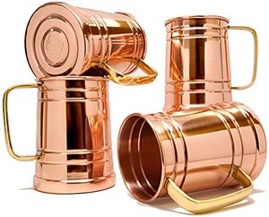Gobelets en cuivre véritable 16 oz, fait à la main, sans danger pour les mulet de moscou, tasses personnalisées - Product Image 1