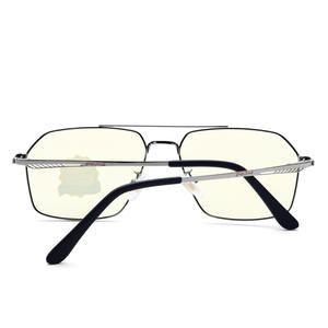 Lunettes anti-lumière bleue gris-noir, monture en métal, protection complète pour hommes et femmes 50009 - Product Image 5