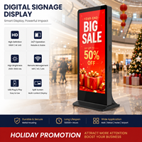 Affichage numérique sur pied pour usage commercial, écran LCD publicitaire de 32, 43, 49, 55 pouces pour centre commercial, vente au détail, fabricant OEM, CE