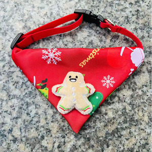 Christmas Pet Reindeer Triangular Scarf <b>Dog</b> Cat Bib Winter Holiday <b>Costume</b> Red With Plush Nose - Product Image 3