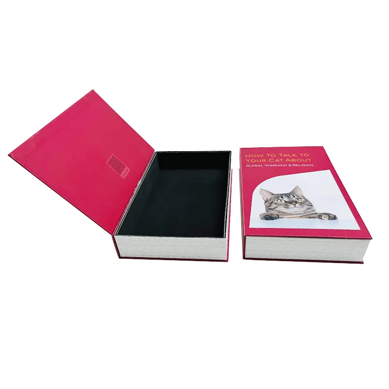Impressão personalizada ímã magnético livro forma caixa luxo embalagem papel dobrável caixa de presente para negócios