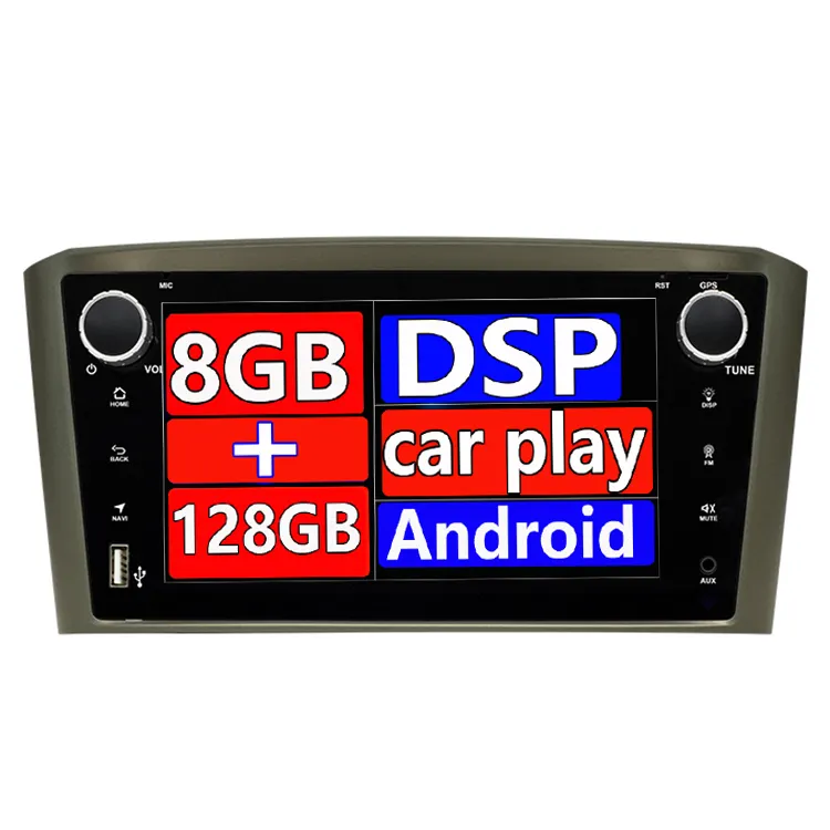 Dsp Ips 4G 64G 8Core Android 13 Auto Navigatie Voor Toyota Scherm Avensis T25 2002-2008 Gps Stereo Audio Radio Rds Geen Dvd-Speler