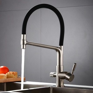 <span class=keywords><strong>Robinet</strong></span> de cuisine extractible trois en un Tube en caoutchouc de silicone <span class=keywords><strong>Robinet</strong></span> de cuisine multifonctionnel à eau pure eau froide et chaude - Product Image 2