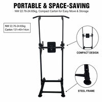 Tour de musculation multifonctionnelle Powermax avec barre de traction et station de dips réglable, capacité 150 kg, en fer, pour entraînement de force à domicile