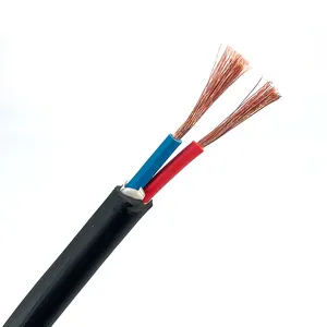 Flexible Movable Cable With Multiple Strands Of 2*4mm2 Rubber Power Cable For Underwater Fish Plant