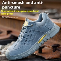 Chaussures de sécurité anti-écrasement, anti-perforation, respirantes, à embout d'acier, résistantes au feu pour soudeurs, travaux de construction et utilisation en usine