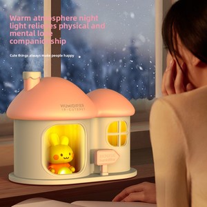 USB máy tính để bàn siêu âm tạo độ ẩm với nightlight đôi máy bay phản lực nhỏ cầm tay điện chúng tôi nhà hương liệu nhựa khuếch tán - Product Image 3