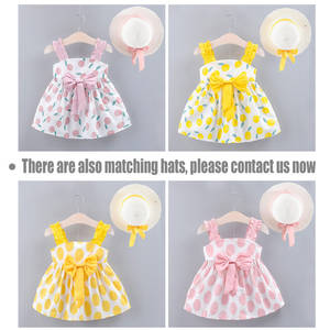 Ensemble de vêtements pour enfants de 0 à 3 ans, jupe décontractée en coton à fleurs, chapeau, sans manches, vêtements d'été pour enfants, vêtements pour bébés, robes pour filles - Product Image 3