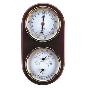 Horloge de station météo automatique en bois massif, <span class=keywords><strong>baromètre</strong></span> automatique, hygromètre, thermomètre, promotion des fabricants - Product Image 1