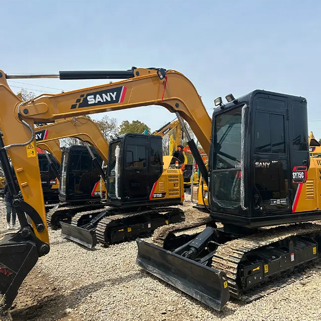 الحفار المدحرج الأصلي Caterpillar Sany 75 مستعمل الحفار المدحرج ماركة Sany ماكينة بناء مستعملة