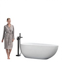 Nouveau style de robinetterie de baignoire en laiton apparent, avec douchette pluie, bec cascade chaud/froid et cartouche céramique, ensemble de douche domestique
