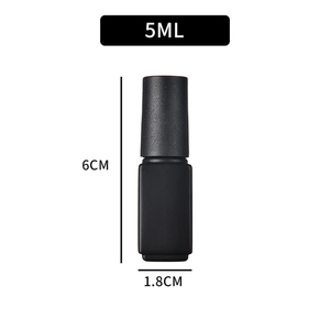 ขวดเปล่าขายส่งหรูหราสีดํา 5ml 8ml 10ml 15ml ยาทาเล็บขวดแก้วสีดําเข้มรอบยาทาเล็บกาว - Product Image 3
