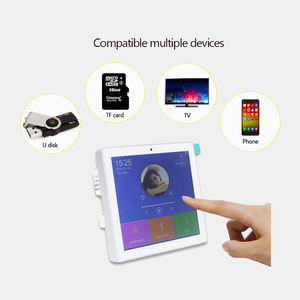 AMPLIFICADOR ESTÉREO de Audio BT para pared, receptor de Control de música inalámbrico con radio FM, USB, tarjeta SD, entrada AUX y pantalla táctil - Product Image 1