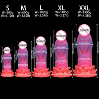 Vente en gros d'usine : Plug anal en silicone texturé S-XXL, Dildo texturé à base large, Jouet BDSM unisexe, Fournisseur en gros