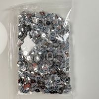 Paillettes laser colorées à base d'argent 6mm concaves pour DIY, couture, perles lâches, accessoires de vêtements et bijoux