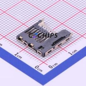 TF-02A SD Card / Memory Card Connector SMD Connector Self-Return Type MicroSD Card (TF Card) Card Holder 1.9mm - Product Image 2