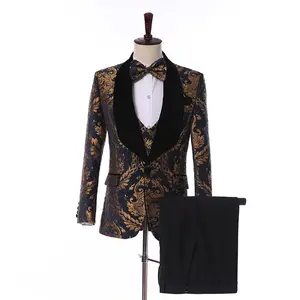 Hot selling men's suit handmade 3 piece set custom Italian suit formal wear custom wedding dress