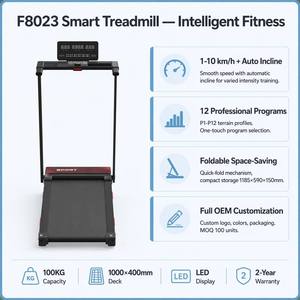Tapis roulant électrique pliable intelligent avec écran LED, professionnel, portable, pour la maison, la salle de sport, la marche, la course, avec inclinaison automatique - Product Image 2