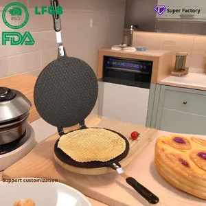 Nuevo molde de rollo de huevo doméstico sostenible de Metal moderno, fabricante de rollo de huevo antiadherente, molde de cono de helado, molde para hornear pasteles y galletas - Product Image 5