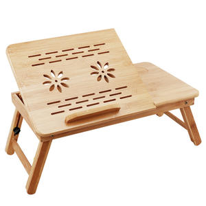 Mesa Plegable de Bambú para Portátil, Tamaños Pequeño, Mediano y Grande, con Disipador de Calor y Refrigeración por Aire, Escritorio para Cama o Estudio con Asa - Product Image 1