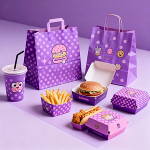 Caja de Embalaje para Comida Rápida para Llevar, Caja Personalizada para Hamburguesas, Papas Fritas, Hot Dogs, Pollo Frito, Cajas de Cartón para Comida para Llevar - Product Image 3