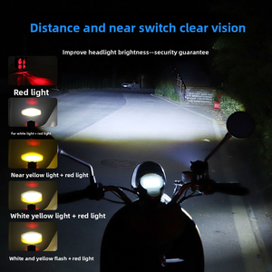 Sistema de iluminación auxiliar externo de plástico de nueva generación de 30W, faros LED eléctricos para motocicleta con lente bicolor de búho de 4 ojos - Product Image 6