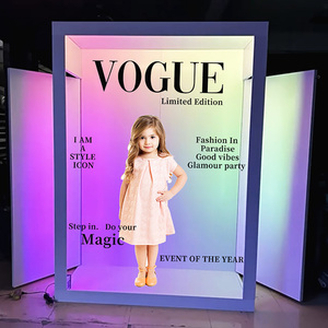 Livraison rapide boîte de fête d'anniversaire photomaton boîte de Photo en verre Transparent boîte de Magazine support de toile de fond - Product Image 5