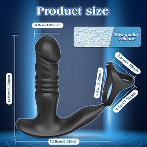 Nouveautés Meilleur Prix 2025 Plug Anal avec Masseur de <span class=keywords><strong>Prostate</strong></span> Anneau Pénien en Silicone pour le Plaisir Masculin - Product Image 2